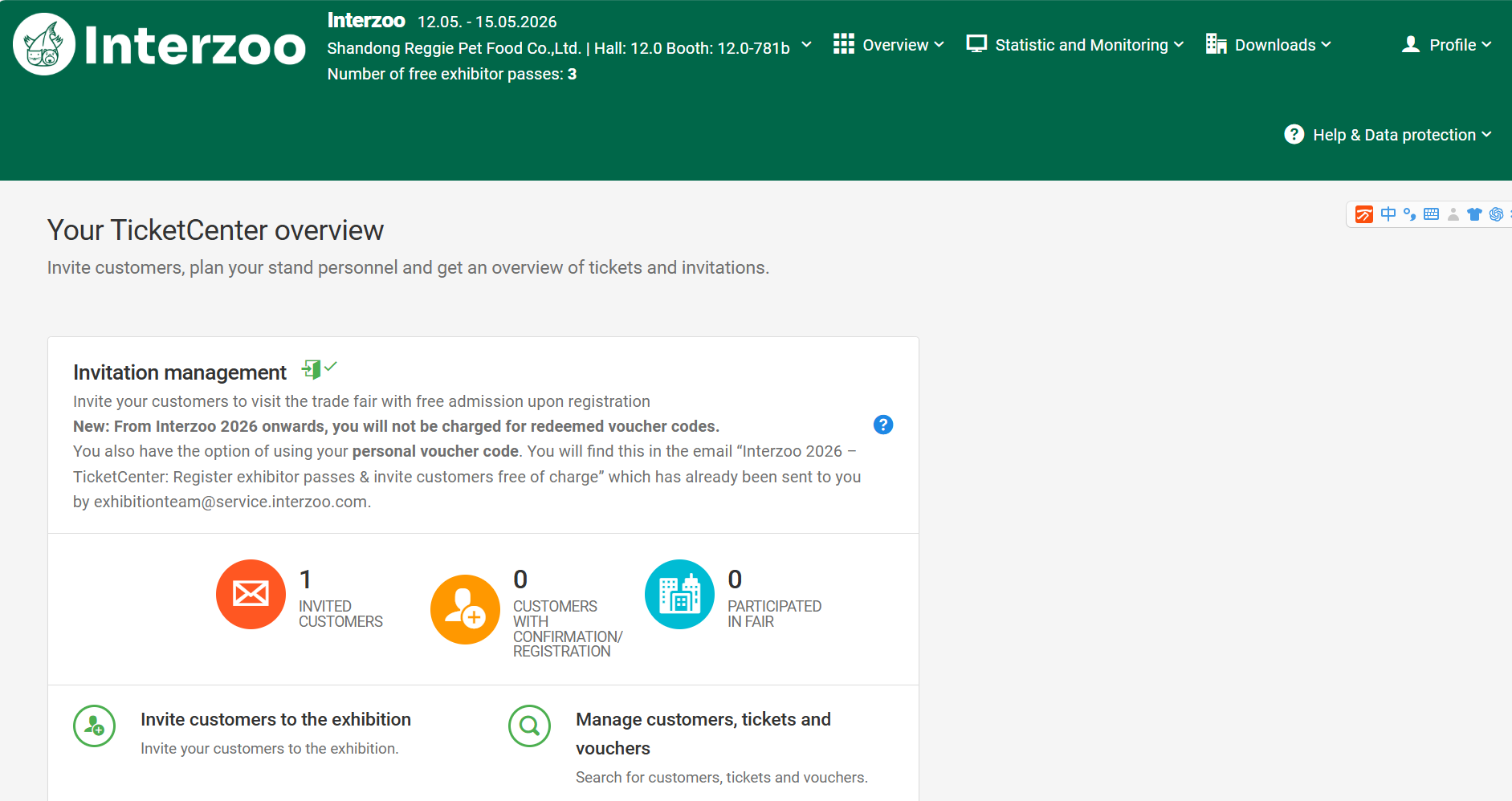 Inviting our customers to visit Interzoo 2026 with free admission upon registration